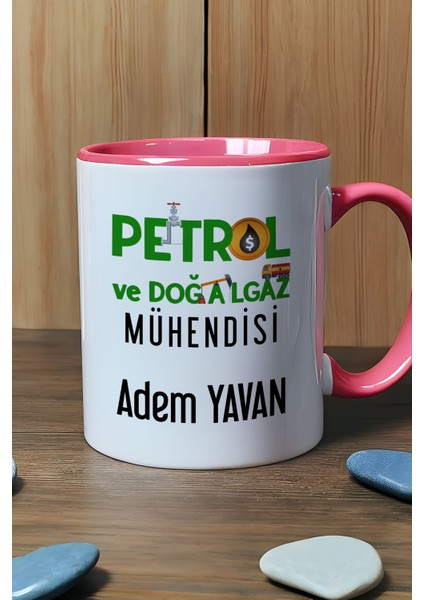 Kişiye Özel Petrol Mühendisi Kupa Bardak Pembe Mühendisler Günü Hediyesi