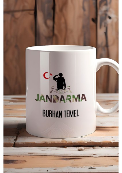 Kişiye Özel Jandarma Asker Kupa Bardak Beyaz Jandarmalar Günü Hediyesi