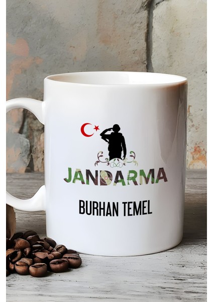 Kişiye Özel Jandarma Asker Kupa Bardak Beyaz Jandarmalar Günü Hediyesi modelleri