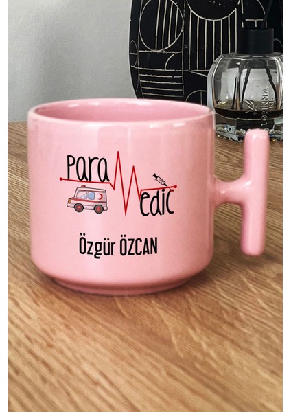 Kişiye Özel Paramedik Pastel T Kulplu Kupa Bardak Pembe Isme Özel Tıp Bayramı Hediyeleri fiyatları