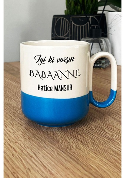 Kişiye Özel Iyi Ki Varsın Babaanne Pro Kupa Bardak Mavi Anneler Günü Hediyesi fiyatları