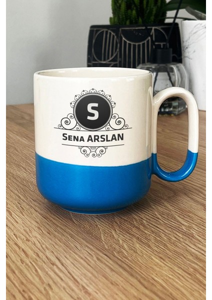 Kişiye Özel Baş Harf Isim Soyisim Yazılı Pro Kupa Bardak Mavi Doğum Günü Hediyesi fiyatları