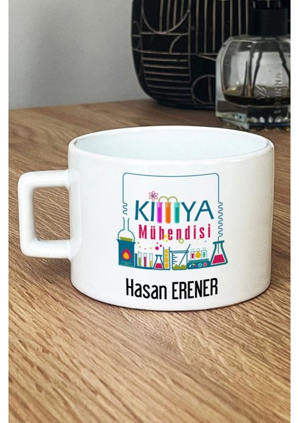 Kişiye Özel Kimya Mühendisi Lüks Fincan Beyaz Mühendisler Günü Hediyesi