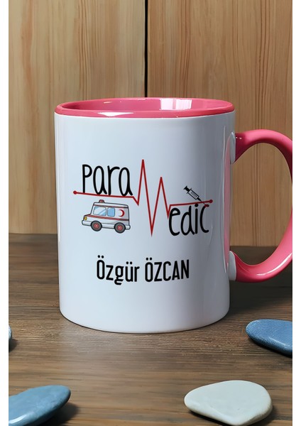 Kişiye Özel Paramedik Kupa Bardak Pembe Isme Özel Tıp Bayramı Hediyeleri