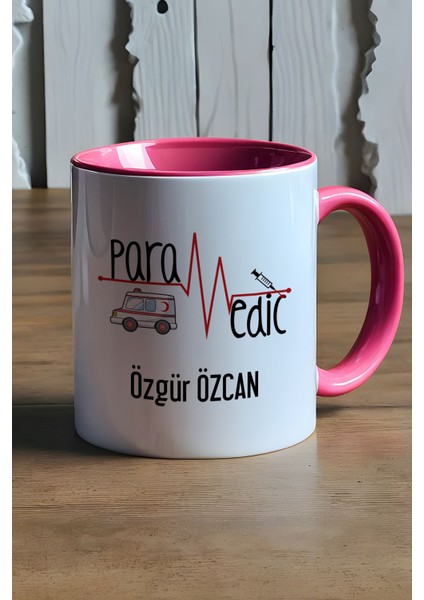 Kişiye Özel Paramedik Kupa Bardak Pembe Isme Özel Tıp Bayramı Hediyeleri