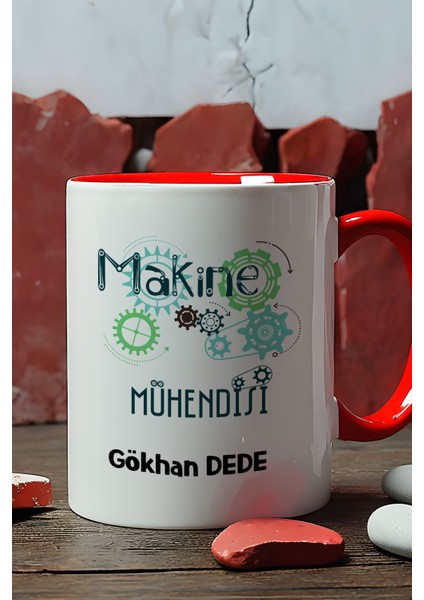 Kişiye Özel Makine Mühendisi Kupa Bardak Kırmızı Mühendisler Günü Hediyesi fiyatları