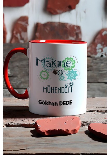 Kişiye Özel Makine Mühendisi Kupa Bardak Kırmızı Mühendisler Günü Hediyesi fırsatları
