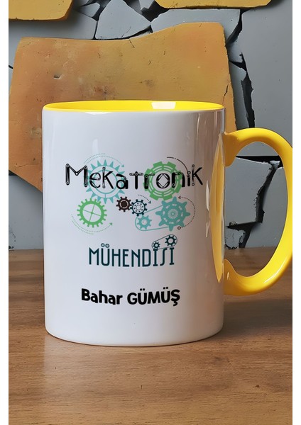 Kişiye Özel Mekatronik Mühendisi Kupa Bardak Sarı Mühendisler Günü Hediyesi fırsatları