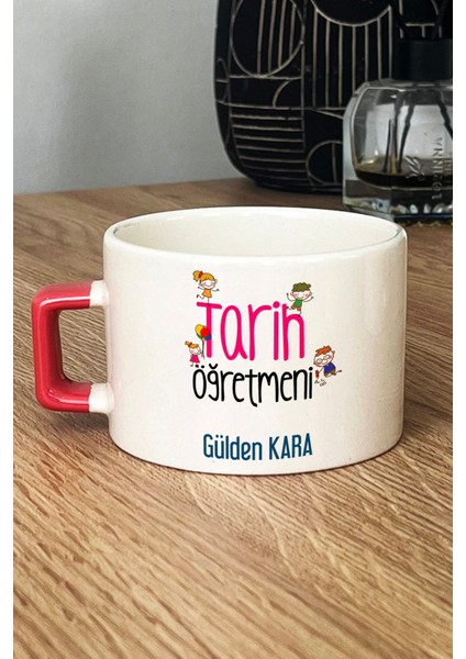 Kişiye Özel Tarih Öğretmeni Lüks Fincan Turuncu Öğretmenler Günü Hediyeleri