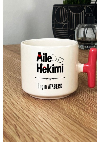 Kişiye Özel Aile Hekimi Doktor Kupa Bardak T Kulplu Pembe Tıp Bayramı Hediyesi