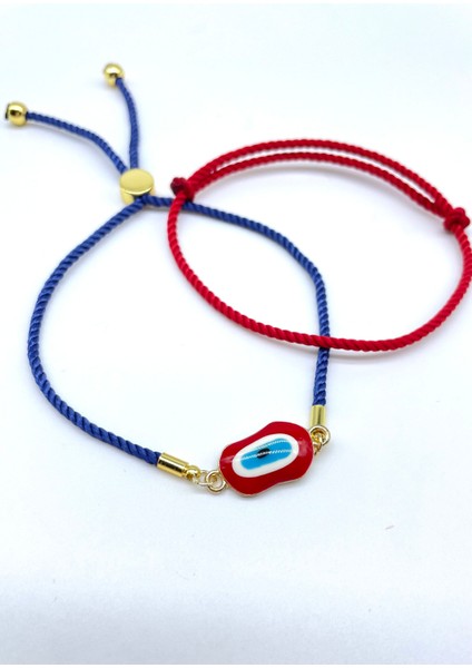 2'li Minimal Şans ve Nazar Ip Bileklik Seti