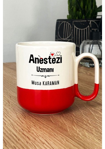 Kişiye Özel Anestezi Uzmanı Pro Kupa Bardak Kırmızı Tıp Bayramı Hediyesi fiyatları