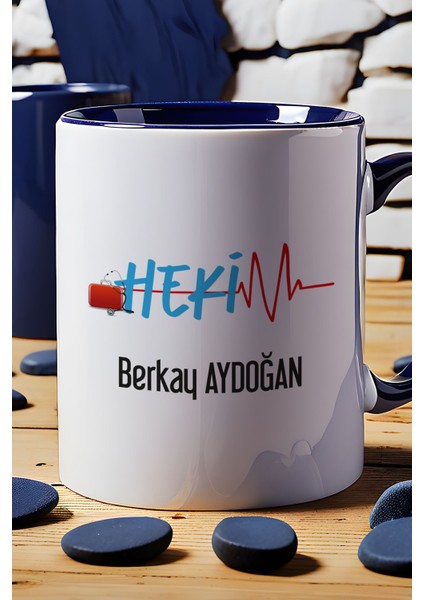 Kişiye Özel Hekim Doktor Kupa Bardak Lacivert 14 Mart Tıp Bayramı Hediyesi