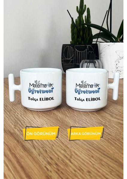 Kişiye Özel Matematik Öğretmeni -2- Kupa Bardak T Kulplu Beyaz Öğretmenler Günü Hediyesi modelleri