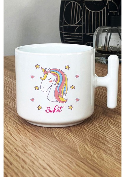 Kişiye Özel Unicorn Kupa Bardak T Kulplu Beyaz Kız Çocuğa Doğum Günü Hediyesi fiyatları