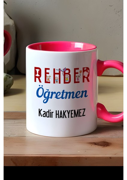 Kişiye Özel Rehber Öğretmen Kupa Bardak Pembe Öğretmenler Günü Hediyesi modelleri