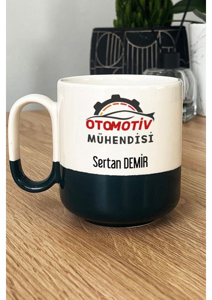 Kişiye Özel Otomotiv Mühendisi Pro Kupa Bardak Siyah Mühendisler Günü Hediyesi