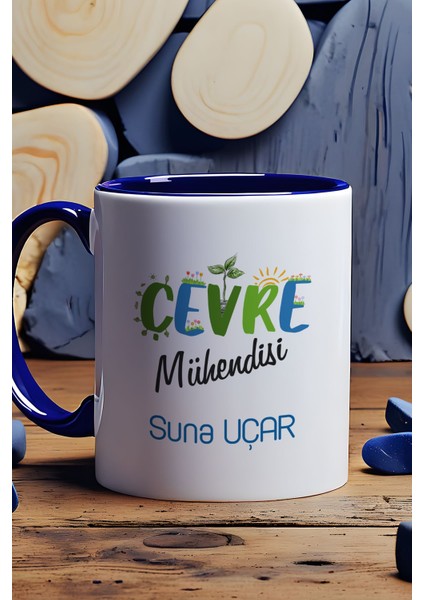 Kişiye Özel Çevre Mühendisi Kupa Bardak Lacivert Mühendisler Günü Hediyesi