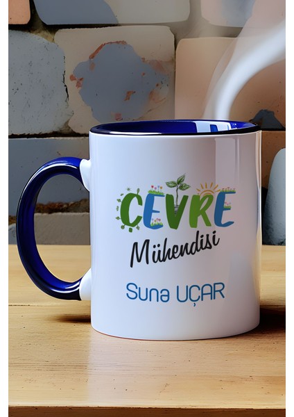 Kişiye Özel Çevre Mühendisi Kupa Bardak Lacivert Mühendisler Günü Hediyesi modelleri