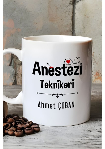 Kişiye Özel Anestezi Teknikeri Kupa Bardak Beyaz Tıp Bayramı Hediyesi fırsatları