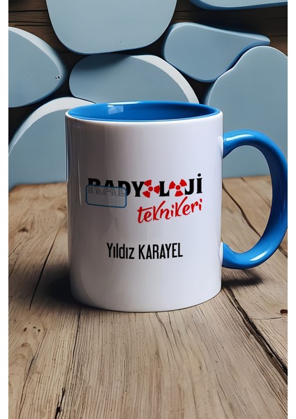 Kişiye Özel Radyoloji Teknikeri Kupa Bardak Mavi Isme Özel Tıp Bayramı Hediyeleri