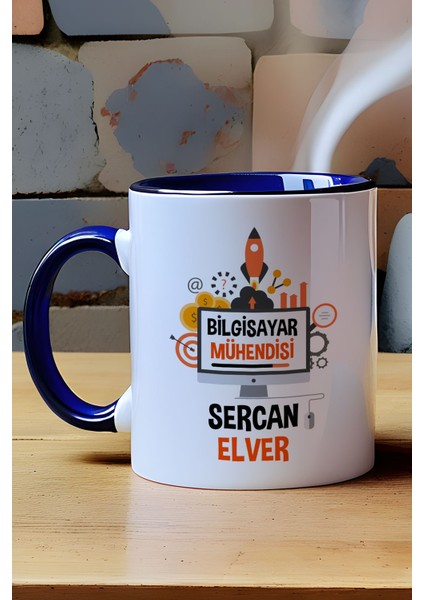 Kişiye Özel Bilgisayar Mühendisi Kupa Bardak Lacivert Mühendisler Günü Hediyesi modelleri