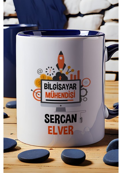 Kişiye Özel Bilgisayar Mühendisi Kupa Bardak Lacivert Mühendisler Günü Hediyesi indirimleri