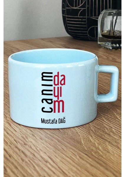 Kişiye Özel Canım Dayım Pastel Fincan Mavi Dayıya Doğum Günü Hediyesi fiyatları