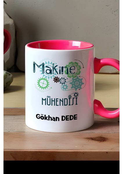 Kişiye Özel Makine Mühendisi Kupa Bardak Pembe Mühendisler Günü Hediyesi modelleri