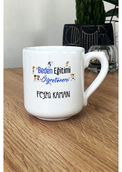 Kişiye Özel Beden Eğitimi Öğretmeni Kupa Bardak Oval Öğretmenler Günü Hediyesi