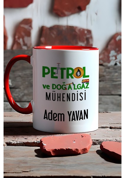 Kişiye Özel Petrol Mühendisi Kupa Bardak Kırmızı Mühendisler Günü Hediyesi fırsatları
