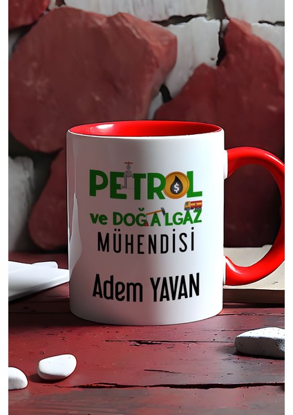 Kişiye Özel Petrol Mühendisi Kupa Bardak Kırmızı Mühendisler Günü Hediyesi indirimleri