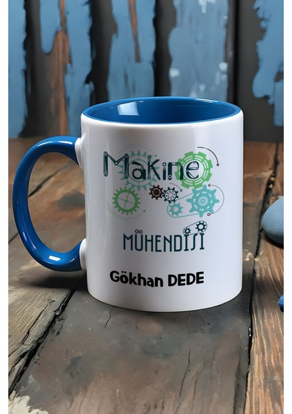 Kişiye Özel Makine Mühendisi Kupa Bardak Mavi Mühendisler Günü Hediyesi