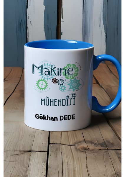 Kişiye Özel Makine Mühendisi Kupa Bardak Mavi Mühendisler Günü Hediyesi