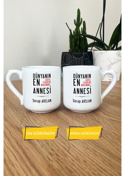 Kişiye Özel Anneye Hediye Kupa Bardak Oval Annelere Doğum Günü Hediyesi