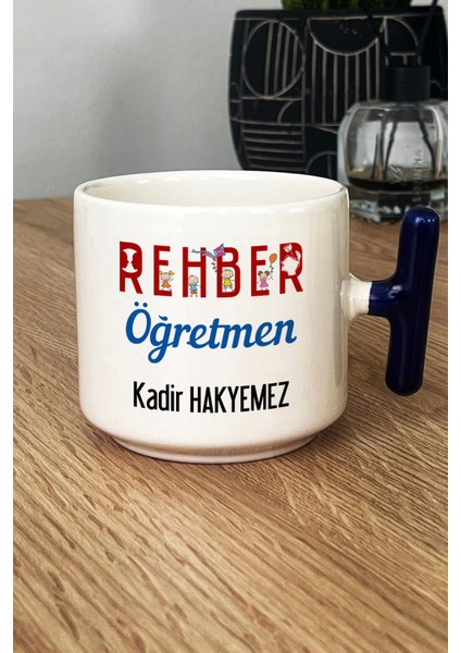 Kişiye Özel Rehber Öğretmen Kupa Bardak T Kulplu Lacivert Öğretmenler Günü Hediyesi fiyatları