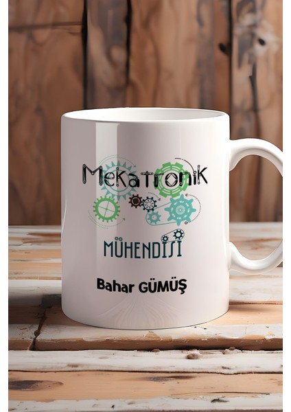 Kişiye Özel Mekatronik Mühendisi Kupa Bardak Beyaz Mühendisler Günü Hediyesi