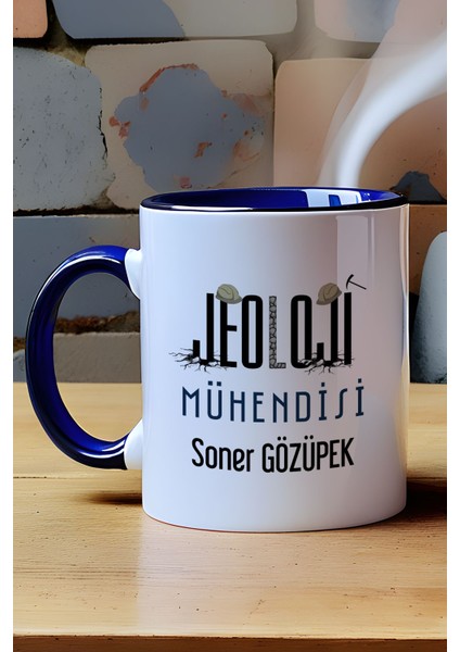Kişiye Özel Jeoloji Mühendisi Kupa Bardak Lacivert Mühendisler Günü Hediyesi