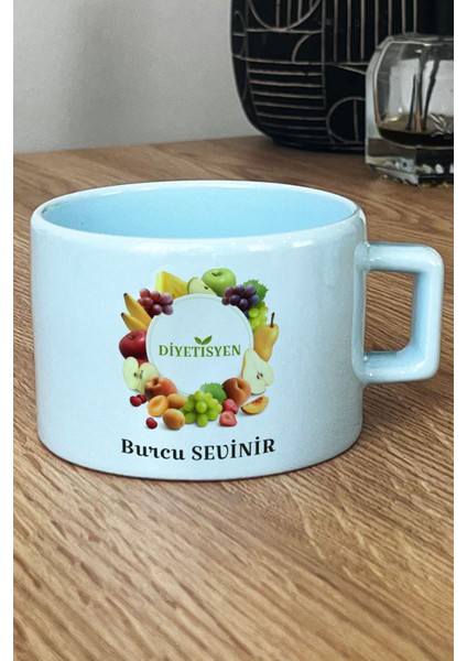 Kişiye Özel Diyetisyen Pastel Fincan Mavi Tıp Bayramı Hediyesi fiyatları