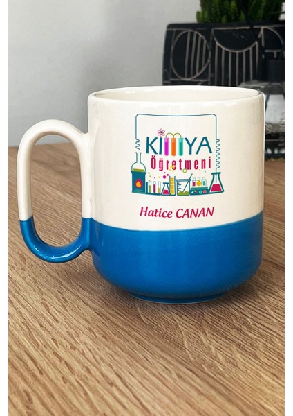 Kişiye Özel Kimya Öğretmeni -2- Pro Kupa Bardak Mavi Öğretmenler Günü Hediyesi
