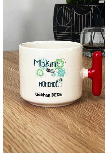 Kişiye Özel Makine Mühendisi Kupa Bardak T Kulplu Kırmızı Mühendisler Günü Hediyesi fiyatları