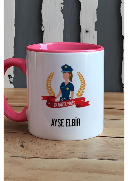 Kişiye Özel Polisler Günü Hediyesi Kupa Bardak Pembe Kadın Polis indirimleri