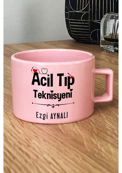 Kişiye Özel Acil Tıp Teknisyeni Pastel Fincan Pembe Att Tıp Bayramı Hediyesi fiyatları