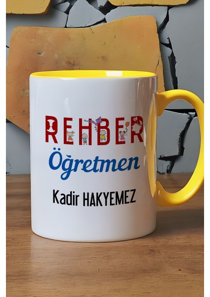 Kişiye Özel Rehber Öğretmen Kupa Bardak Sarı Öğretmenler Günü Hediyesi fırsatları