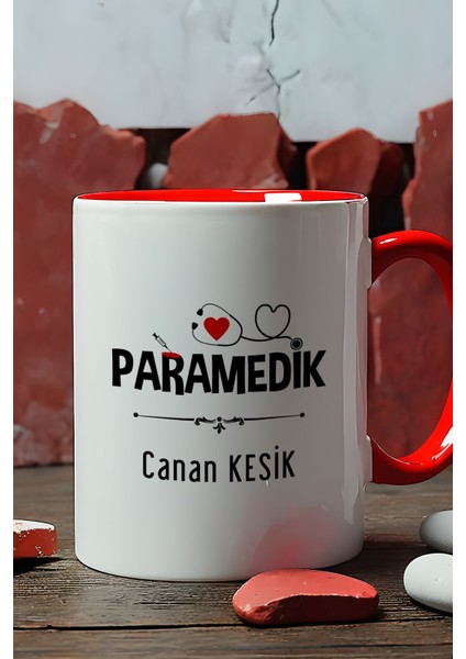Kişiye Özel Paramedik -2- Kupa Bardak Kırmızı Att Tıp Bayramı Hediyesi