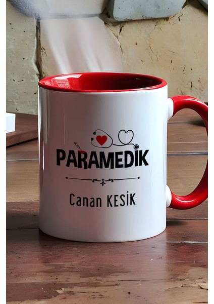 Kişiye Özel Paramedik -2- Kupa Bardak Kırmızı Att Tıp Bayramı Hediyesi