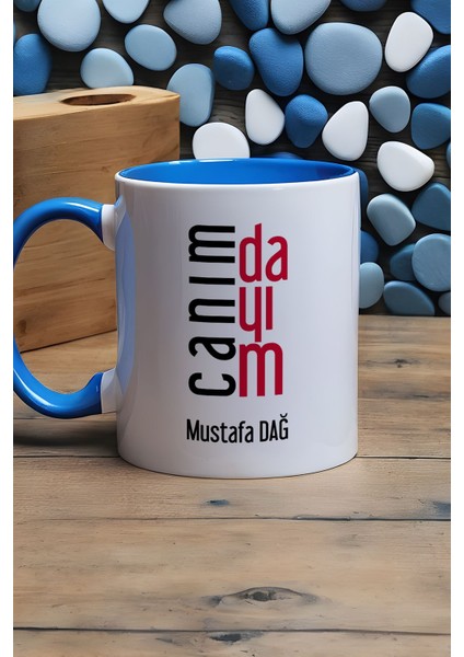 Kişiye Özel Canım Dayım Kupa Bardak Mavi Dayıya Doğum Günü Hediyesi modelleri