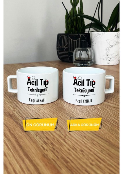 Kişiye Özel Acil Tıp Teknisyeni Lüks Fincan Beyaz Att Tıp Bayramı Hediyesi