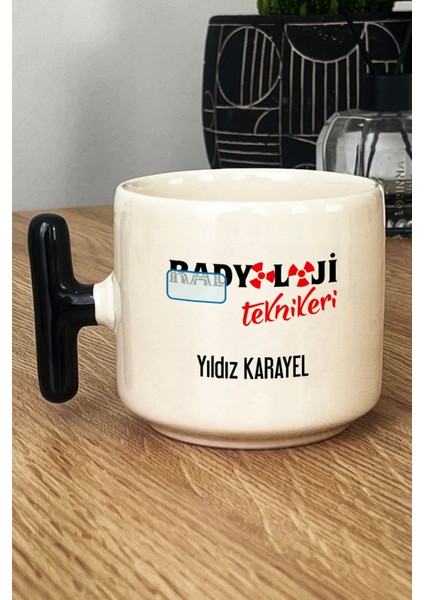 Kişiye Özel Radyoloji Teknikeri Kupa Bardak T Kulplu Siyah Isme Özel Tıp Bayramı Hediyeleri