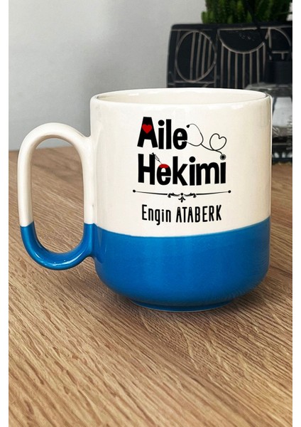 Kişiye Özel Aile Hekimi Doktor Pro Kupa Bardak Mavi Tıp Bayramı Hediyesi